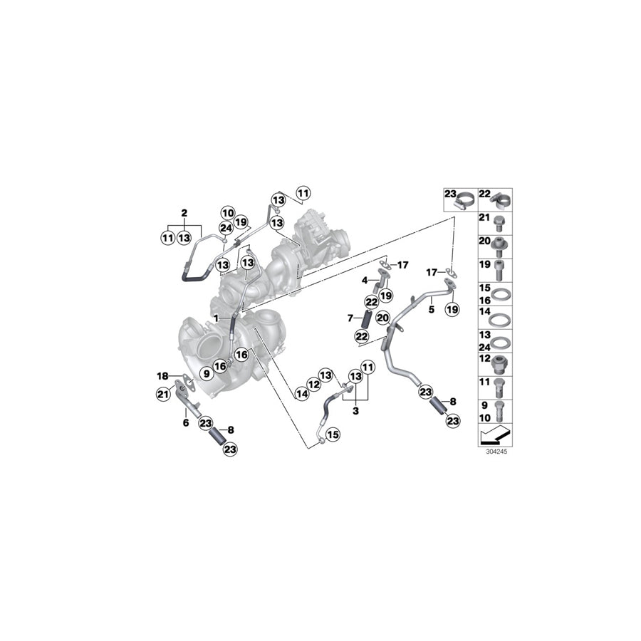Genuine BMW 11428514467 F11 E70 F10 Hollow Bolt M12X1,5 (Inc. 750dX, X5 M50dX & M550dX) | ML Performance UK Car Parts