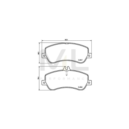 Hella 8DB 355 014-221 Brake Pad Set Suitable For Mercedes-Benz Glk (X204) Prepared For Wear Indicator, With Brake Caliper Screws, With Accessories | ML Performance Car Parts