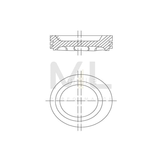 MAHLE ORIGINAL 229 31 00 Piston 130,0 mm, with piston ring carrier | ML Performance Car Parts