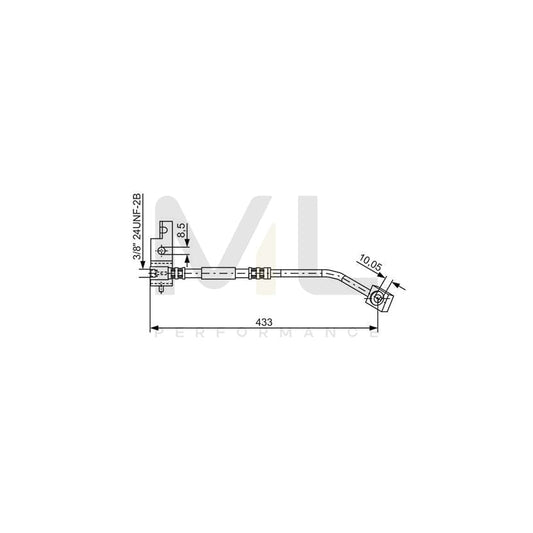 BOSCH 1 987 476 149 Brake Hose 310mm, 3/8 | ML Performance Car Parts