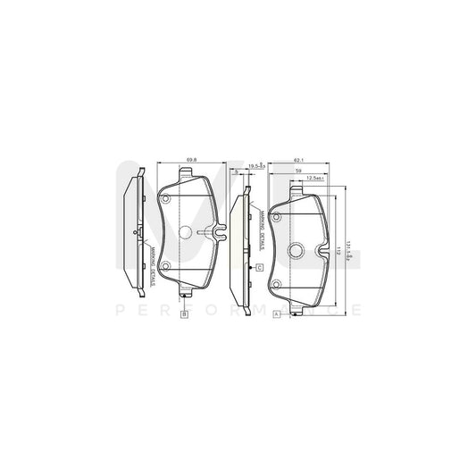 Bosch 0986Tb2814 Brake Pad Set Excl. Wear Warning Contact, With Bolts, With Accessories  | ML Performance Car Parts