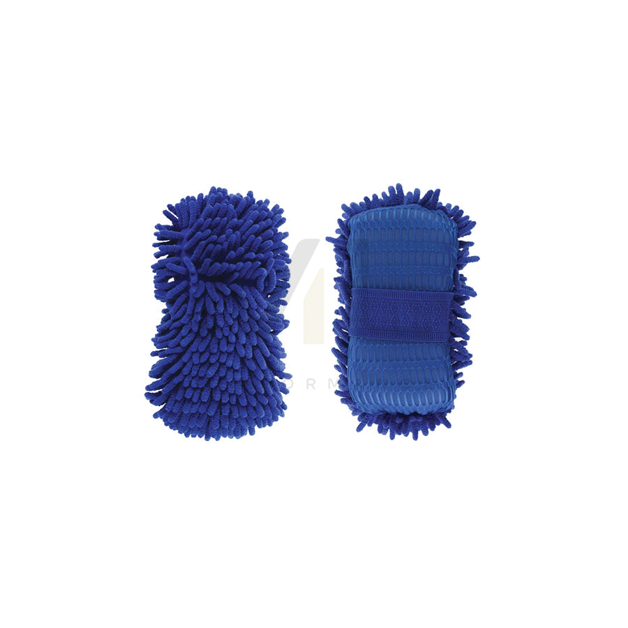 AMiO Cwash-08 01275 Car wash mitt 14mm, Color Wax black, Microfibre, Blue | ML Performance Car Parts
