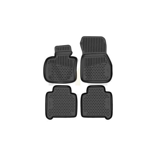 WALSER Tailored, XTR 75237 Floor mat set Elastomer, Front and Rear, Black | ML Performance Car Parts