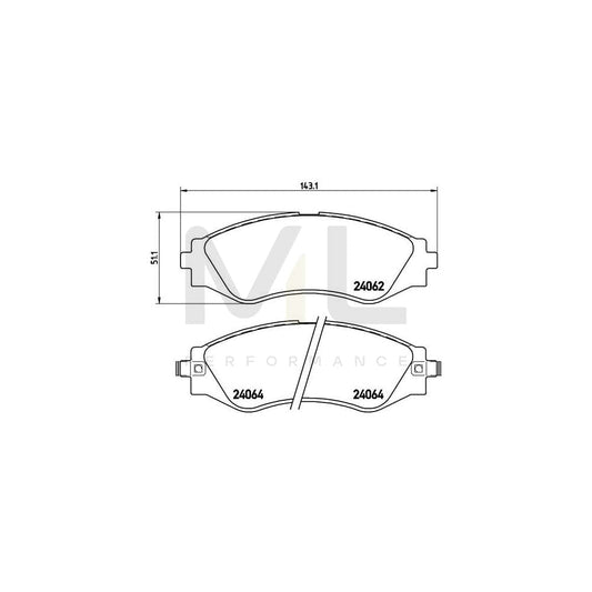 Brembo P 10 006 Brake Pad Set With Acoustic Wear Warning | ML Performance Car Parts