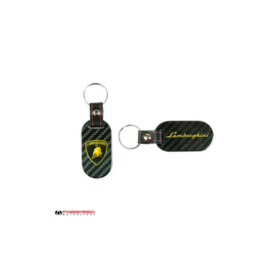 Fabspeed Lamborghini Shield & Script Carbon Fiber Keyring | ML Performance UK