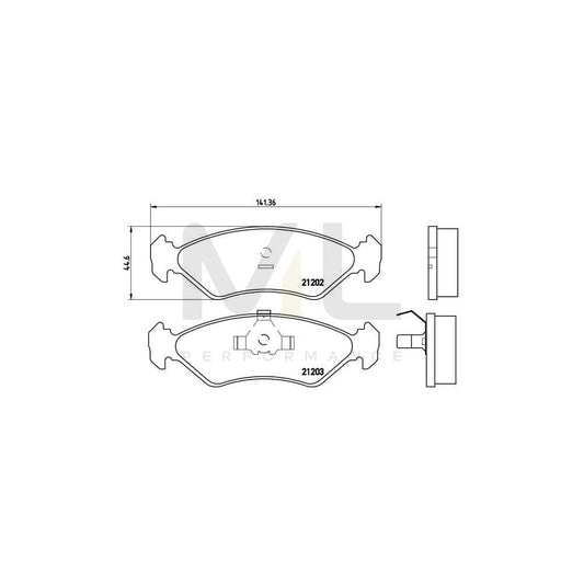 Brembo P 24 028 Brake Pad Set For Ford Fiesta Mk4 (J3S, J5S) Excl. Wear Warning Contact | ML Performance Car Parts