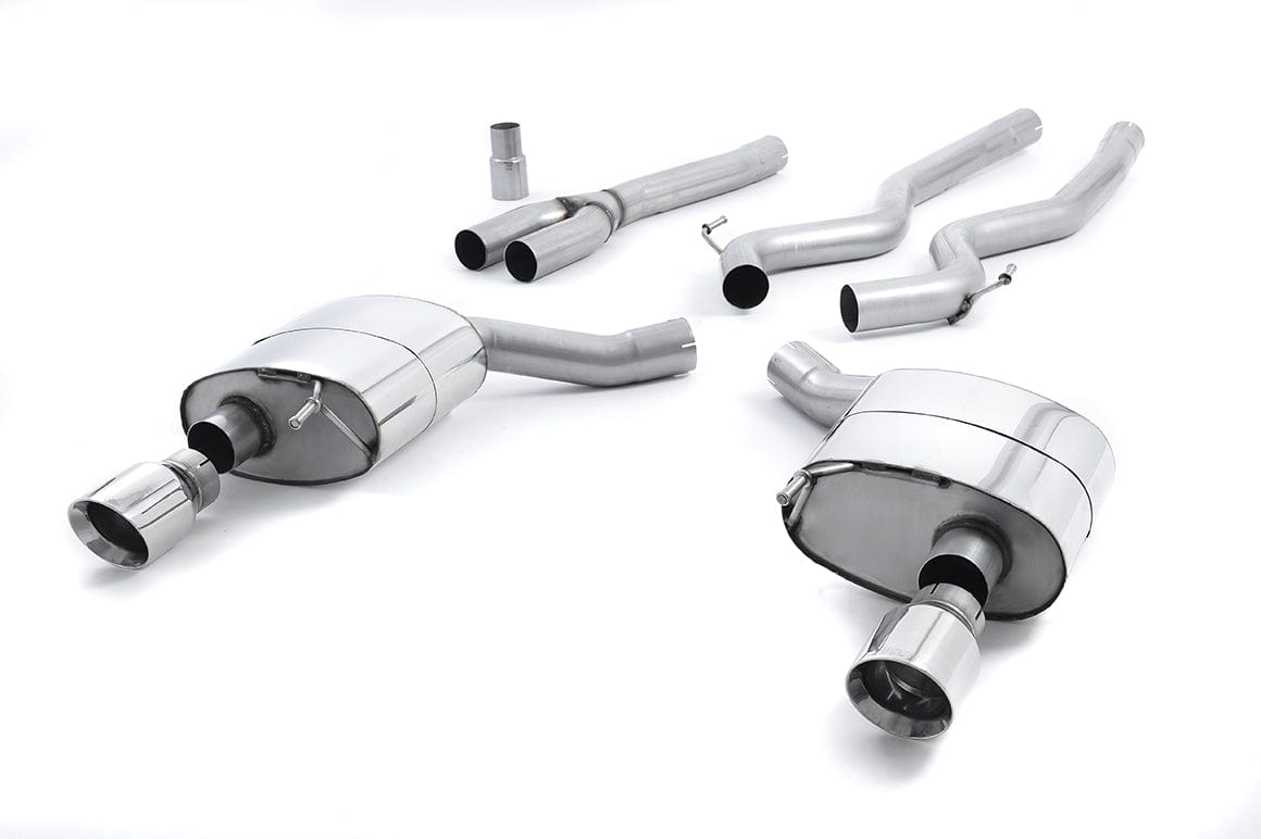 MillTek SSXFD175 Ford Mustang Dual Outlet Non-Resonated Cat-Back Exhaust with GT-100 Polished Trims