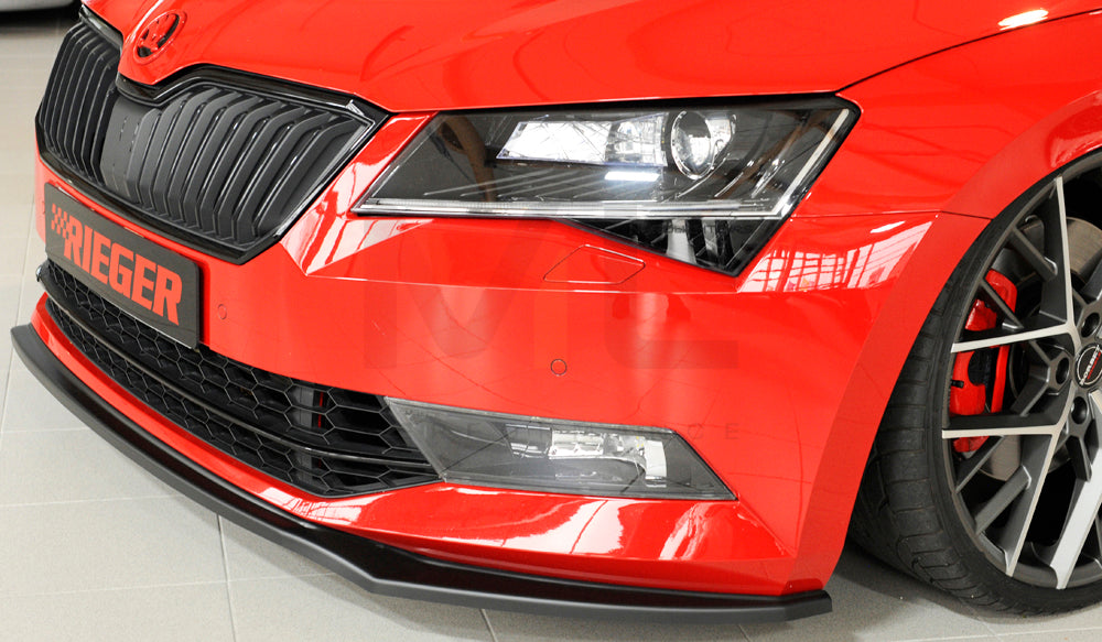 Rieger 00079040 Skoda 3T 3V Superb III Front Splitter 3 | ML Performance UK Car Parts