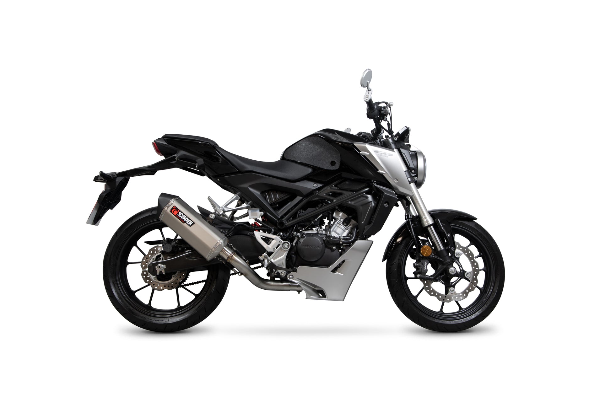 Scorpion RHA183SYSTEO Honda CB125 R Serket Parallel Full System - Titanium Sleeve | ML Performance UK UK