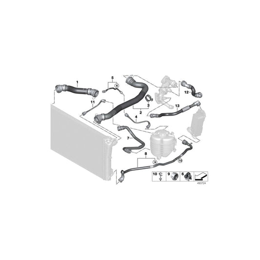 Genuine BMW 11538573382 G11 G01 Hose, Oil Filter Module-Thermostat (Inc. 330d, 640dX & 630d) | ML Performance UK Car Parts