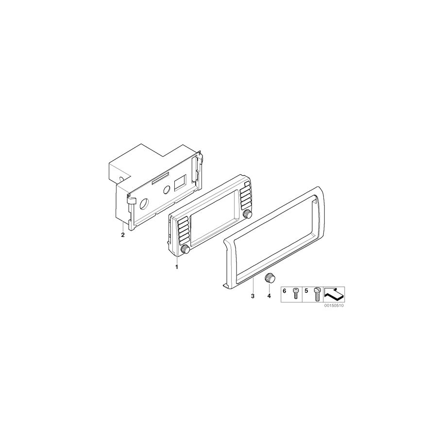Genuine BMW 65526988771 E53 Housing, On-Board Monitor Wide Screen (Inc. X5 4.4i, X5 3.0d & X5 3.0i) | ML Performance UK