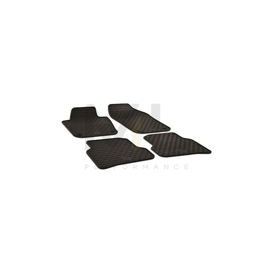 WALSER Tailored 50601 Floor mat set for SEAT IBIZA Elastomer, Front and Rear, Quantity: 4, Black | ML Performance Car Parts