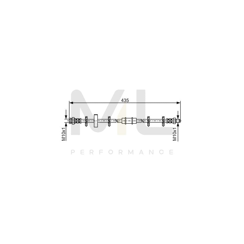BOSCH 1 987 476 442 Brake Hose 418mm, M10x1 | ML Performance Car Parts