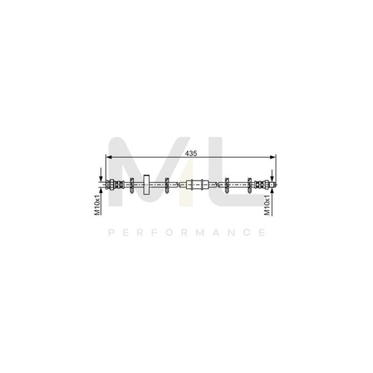 BOSCH 1 987 476 442 Brake Hose 418mm, M10x1 | ML Performance Car Parts