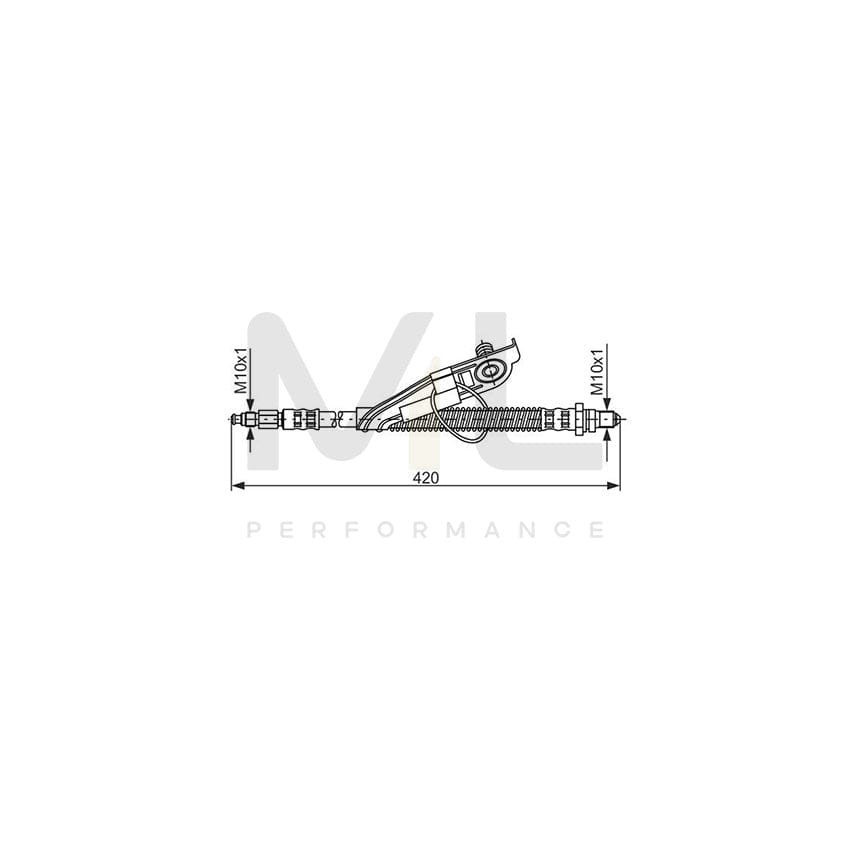 BOSCH 1 987 476 816 Brake Hose 395mm | ML Performance Car Parts