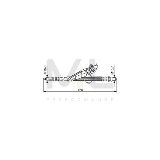 BOSCH 1 987 476 816 Brake Hose 395mm | ML Performance Car Parts