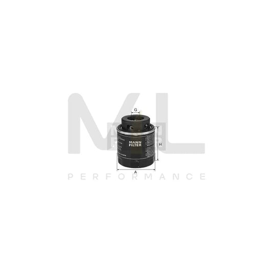 MANN-FILTER W 712/90 Oil Filter Spin-on Filter, with two anti-return valves | ML Performance Car Parts