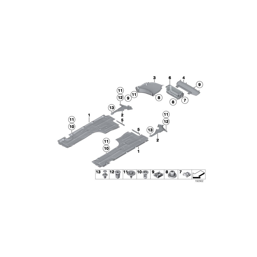 Genuine BMW 51757193489 Covering Tank, Left (Inc. 528i, 550i & 535dX) | ML Performance UK