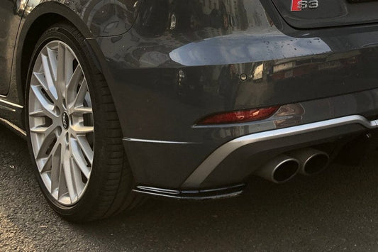 Maxton Design AU-S3-3F-RSD1T Rear Side Splitters Audi S3 8V FL Sportback | ML Performance EU Car Parts