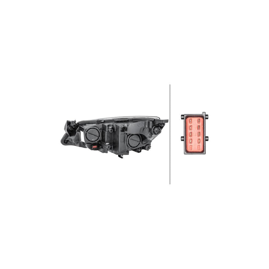 Phares Avant HELLA 1EG 010 011-611 - Projecteur Principal Halogène Pour Opel Astra J (2010-2015), Circulation à Droite