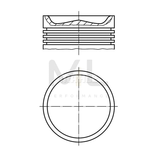 MAHLE ORIGINAL 007 PI 00164 001 Piston 96,0 mm, with cooling duct, with piston ring carrier | ML Performance Car Parts