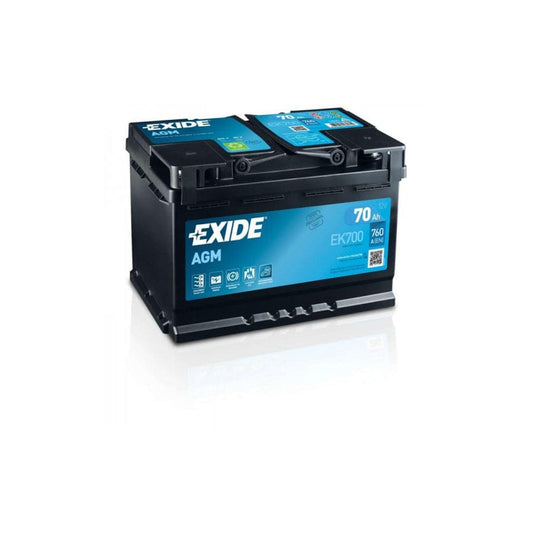 Exide EK700  Start / Stop AGM 12V 70AH 760A Car Battery | ML Performance UK Car Parts