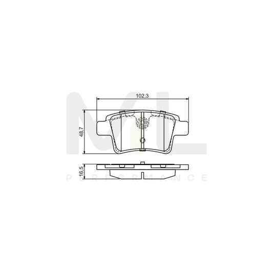 Bosch 0986495448 Brake Pad Set For Citroën C4 With Anti-Squeak Plate, With Mounting Manual BP2080 | ML Performance Car Parts