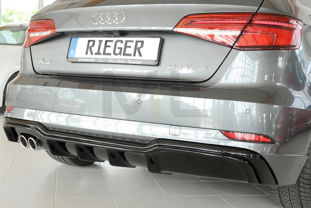 Rieger 00088180 Audi 8V A3 Rear Diffuser 10 | ML Performance UK Car Parts