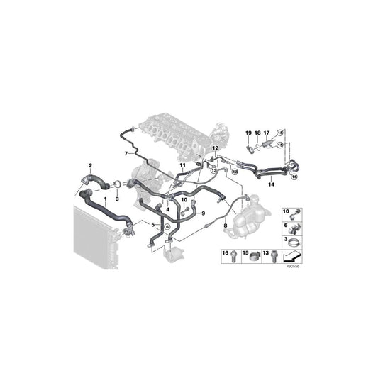 Genuine BMW 11538580491 F45 F39 Wire Hose Connection Cylinder crank case transmiss.oil cooler (Inc. Cooper SD, X1 20d & Cooper D ALL4) | ML Performance UK Car Parts