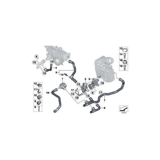Genuine BMW 11538577062 F11 F25 Bracket, Changeover Valve (Inc. X3 20dX, 518d & 520d) | ML Performance UK Car Parts