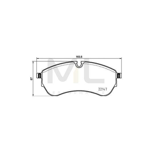 Brembo P 85 169 Brake Pad Set Prepared For Wear Indicator, With Brake Caliper Screws | ML Performance Car Parts