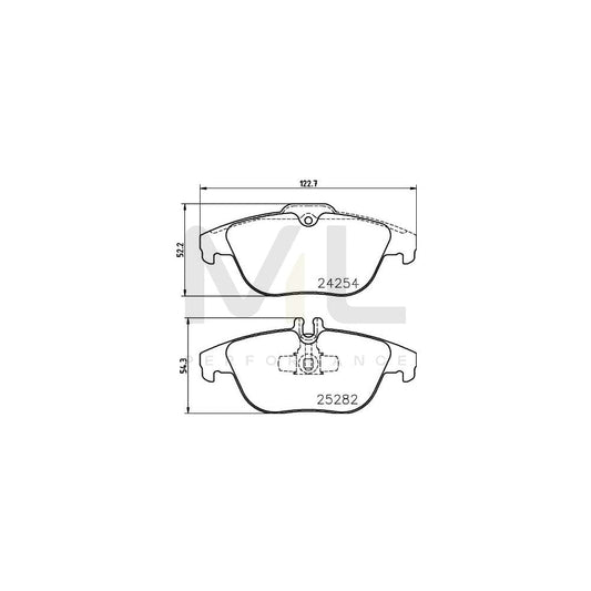 Hella 8DB 355 016-281 Brake Pad Set Prepared For Wear Indicator | ML Performance Car Parts