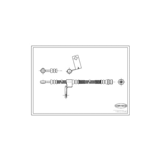 Corteco 19033582 Brake Hose For Hyundai Getz (Tb) | ML Performance UK
