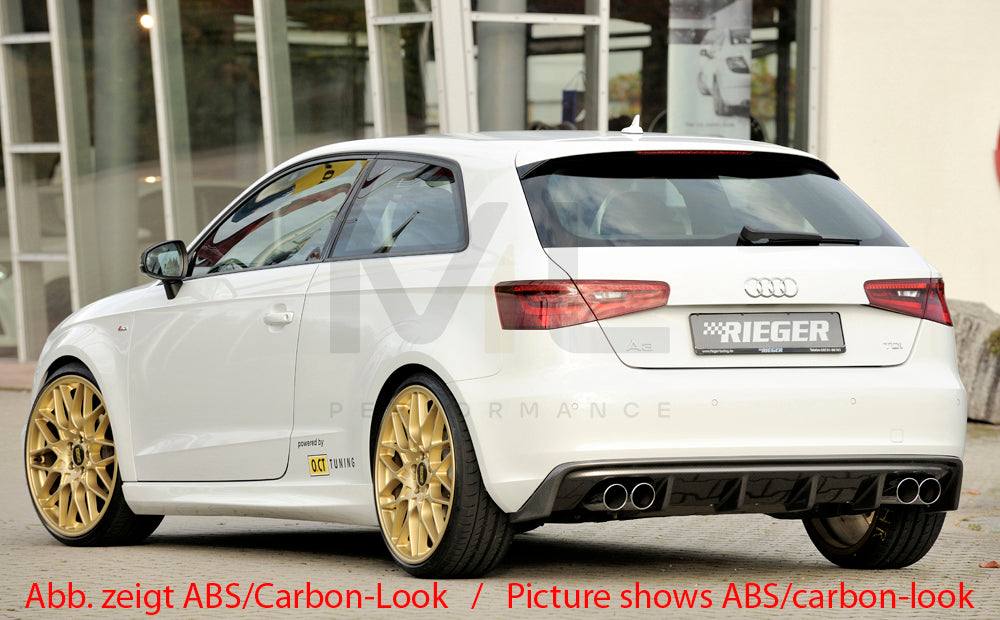 Rieger 00056787 Audi 8V A3 Rear Diffuser 2 | ML Performance UK Car Parts