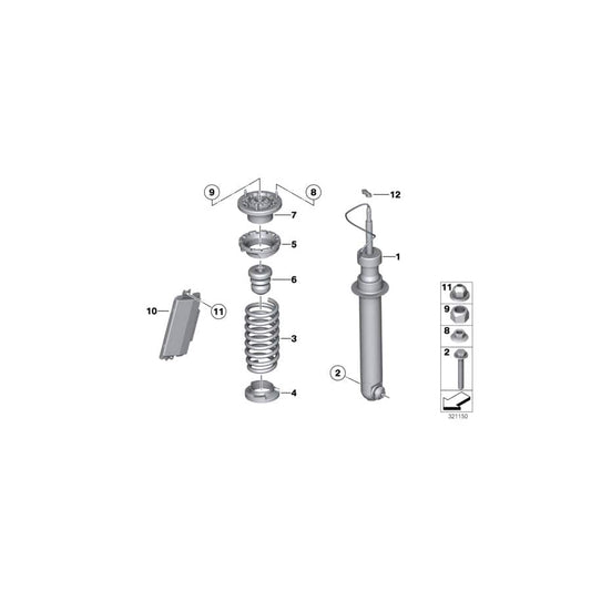 Genuine BMW 33522284847 F06 Spring Strut, Rear (Inc. M6) | ML Performance UK Car Parts