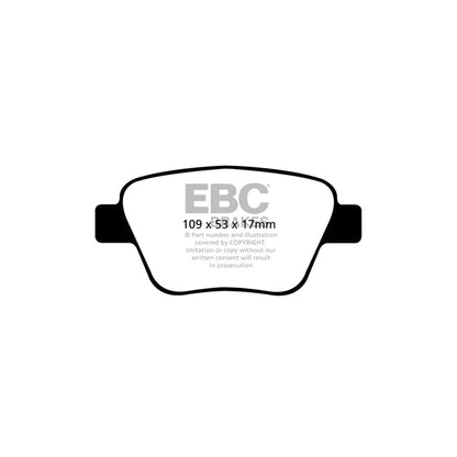 EBC PD17KR054 Audi Seat Skoda VW Redstuff Rear Brake Pad & BSD Disc Kit - Bosch Caliper 2 | ML Performance UK Car Parts