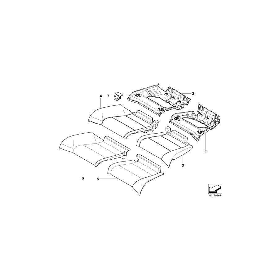 Genuine BMW 52209112378 E93 E93 Seat Cover Leather Right SCHWARZ (Inc. 330i, 335is & 323i) | ML Performance UK Car Parts