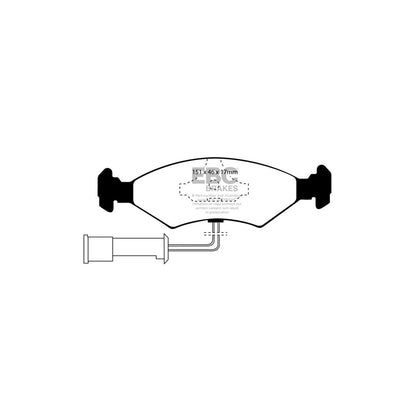 EBC PD11KF874 Ford Greenstuff Front Brake Pad & GD Disc Kit (Inc. Escort Mk3 & Orion) 2 | ML Performance UK Car Parts