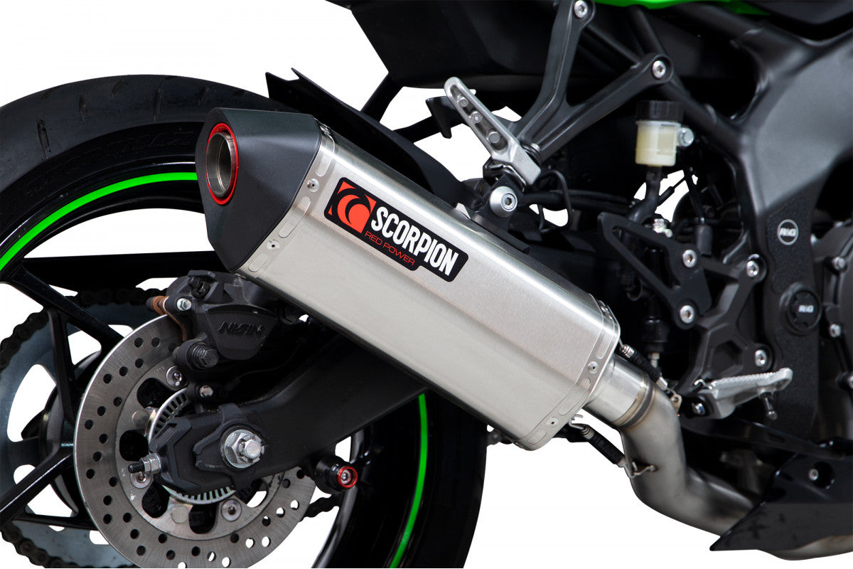 Scorpion RKA140SYSSEO Kawasaki Ninja ZX-25R Serket Parallel Full System  - Brushed Stainless Steel Sleeve | ML Performance UK UK