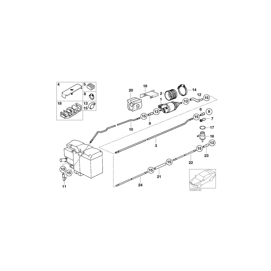 Genuine BMW 64128361873 E38 Hose Connection (Inc. 750i, 735i & 730iL) | ML Performance UK Car Parts
