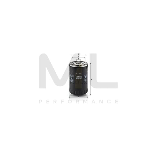 MANN-FILTER W 840/2 Oil Filter Spin-on Filter, with one anti-return valve | ML Performance Car Parts