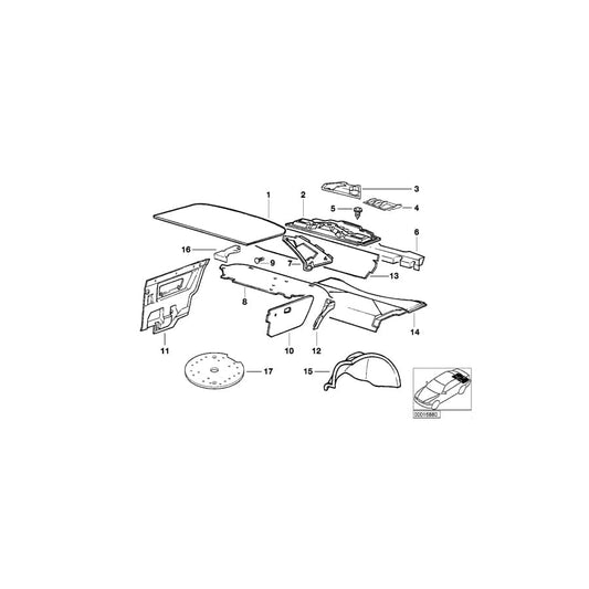 Genuine BMW 51488151138 E36 Sound Insulating Right (Inc. 325is, 320i & 318is) | ML Performance UK Car Parts