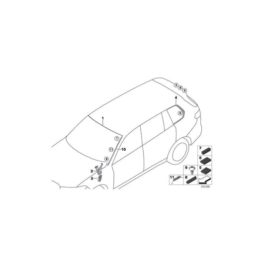 Genuine BMW 51377444123 G07 Finisher, Side Window, Rear Left ALU MATT (Inc. X7 50iX, X7 30dX & X7 M50dX) | ML Performance UK Car Parts