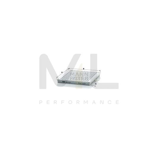 MANN-FILTER CUK 2137 Pollen filter Activated Carbon Filter | ML Performance Car Parts