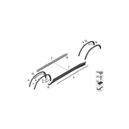 Genuine BMW 51777425451 G05 Wheel Arch Trim, Rear Left (Inc. X5 25dX, X5 40i & X5 30dX) | ML Performance UK