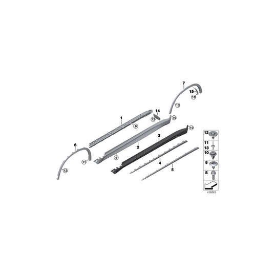 Genuine BMW 51777378587 F15 Trim Strip, Rocker Panel, Primed, Left PURE EXCELLENCE (Inc. X5 25d, X5 M50dX & X5 28iX) | ML Performance UK