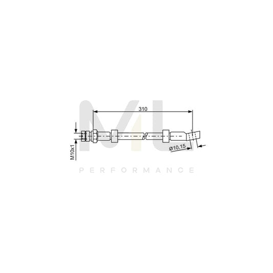 BOSCH 1 987 476 464 Brake Hose 323mm, M10x1 | ML Performance Car Parts