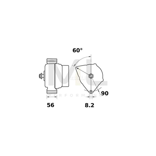 MAHLE ORIGINAL MG 411 Alternator for RENAULT Clio I Hatchback 14V, 70A | ML Performance Car Parts