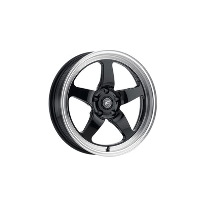 Forgestar F0917C063N26 17x5 D5 Drag Standard 5x120.65 ET-26 BS2 Gloss Black Machined Drag Racing Wheel