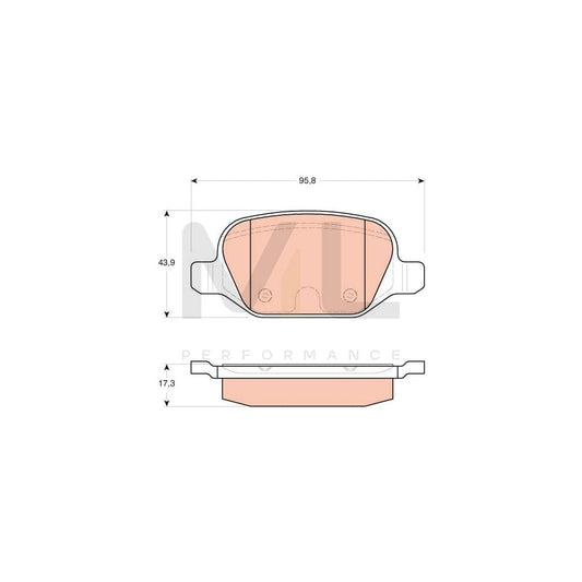 TRW Gdb1646 Brake Pad Set Not Prepared For Wear Indicator, With Brake Caliper Screws, With Accessories | ML Performance Car Parts